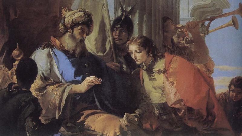 Giovanni Battista Tiepolo Joseph received the hand of Pharaoh, Central France oil painting art